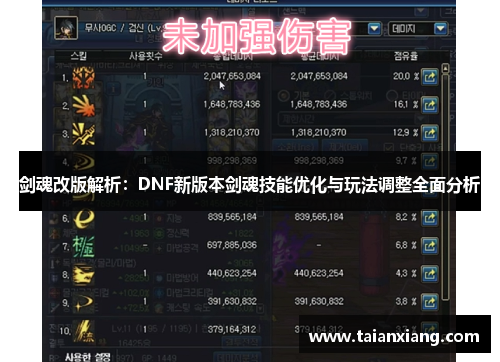 剑魂改版解析：DNF新版本剑魂技能优化与玩法调整全面分析